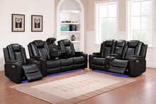 Load image into Gallery viewer, Dearborn Black Sofa &amp; Loveseat &amp; Chair