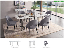 Load image into Gallery viewer, ESF 131 Silver Marble Dining Table