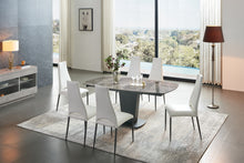 Load image into Gallery viewer, ESF 2417 Marble Table Grey with 3405 Chairs Cream
