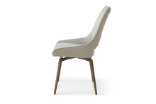 Load image into Gallery viewer, ESF 9087 Champagne-Bronze Table with 1239 swivel Beige Champagne chairs