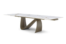 Load image into Gallery viewer, ESF 9087 Champagne-Bronze Table with 1239 swivel Beige Champagne chairs