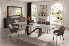 Load image into Gallery viewer, ESF 9087 Table Dark grey with 1254 chairs and Vulcano Buffet/mirror