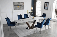 Load image into Gallery viewer, ESF 9188 Table with 1218 swivel blue chairs
