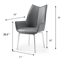 Load image into Gallery viewer, ESF 9188 Table with 1218 Swivel dark grey chairs