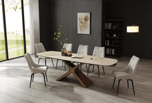 Load image into Gallery viewer, ESF 9368 Table Taupe with 1239 swivel beige chairs