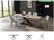 Load image into Gallery viewer, ESF 9368 Table Taupe with 1239 swivel beige chairs