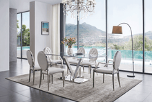 Load image into Gallery viewer, ESF Zig Zag Dining Table with 110 White Chairs