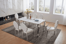 Load image into Gallery viewer, ESF Zig Zag Dining Table with 110 White Chairs