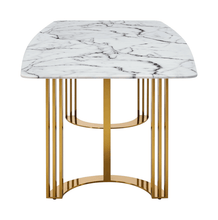 Load image into Gallery viewer, ESF 131 Gold Marble Dining Table