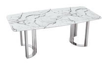 Load image into Gallery viewer, ESF 131 Silver Marble Dining Table