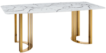Load image into Gallery viewer, ESF 131 Gold Marble Dining Table