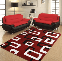 Load image into Gallery viewer, Todays Furniture 6005 Black/Red 2pc Set Sofa