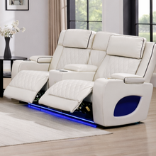Load image into Gallery viewer, Hialeah White Sofa &amp; Loveseat &amp; Chair