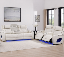 Load image into Gallery viewer, Hialeah White Sofa &amp; Loveseat