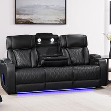 Load image into Gallery viewer, Hialeah Black Sofa &amp; Loveseat