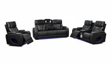 Load image into Gallery viewer, Hialeah Black Sofa &amp; Loveseat &amp; Chair
