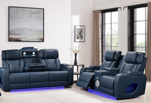 Load image into Gallery viewer, Hialeah Blue Sofa &amp; Loveseat