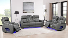 Load image into Gallery viewer, Hialeah Gray Sofa &amp; Loveseat &amp; Chair