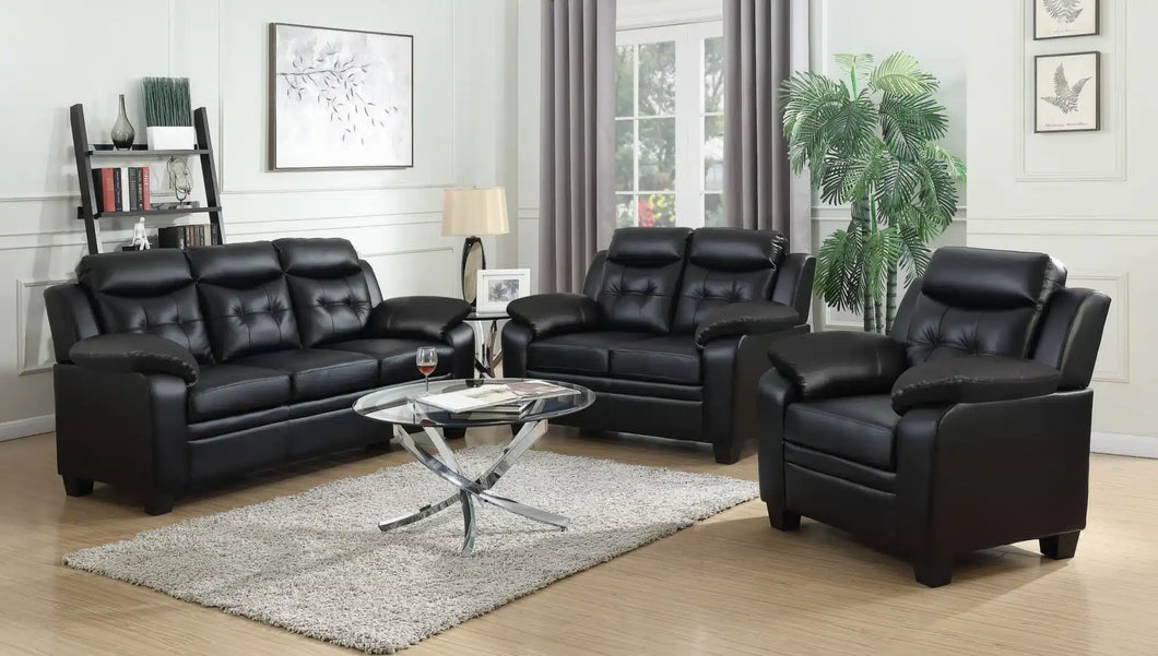 L413 Black Sofa Set (2 PC)