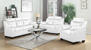 L413 White Sofa Set (2 PC)