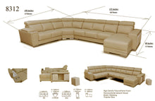 Load image into Gallery viewer, ESF 8312 Sectional with Sliding Seats