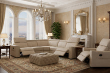 Load image into Gallery viewer, ESF 6021 Cream Sectional and armchair w/ manual recliners