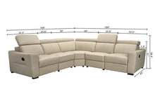 Load image into Gallery viewer, ESF 6021 Cream Sectional w/ manual recliners