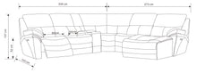 Load image into Gallery viewer, ESF 2711 Sectional with 3 Electric Recliners DARK GREY
