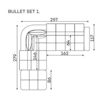 Load image into Gallery viewer, ESF Bullet U-shaped Sectional