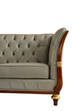 Load image into Gallery viewer, ESF 401 Grey Leather Sofa