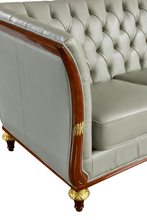 Load image into Gallery viewer, ESF 401 Grey Leather Sofa