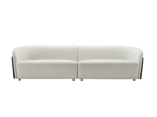 Load image into Gallery viewer, ESF Modern Curved Upholstered Sofa with Wood Accents