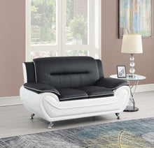 Load image into Gallery viewer, New York Black &amp; White Sofa &amp; Loveseat
