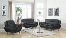 Load image into Gallery viewer, New York Black Sofa &amp; Loveseat &amp; Chair