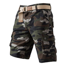 Load image into Gallery viewer, Summer Pure Cotton Washed Overalls Camouflage Shorts Men
