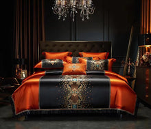 Load image into Gallery viewer, Silk Cotton Embroidery Four-piece Set Bed Sheet Bedspread