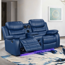 Load image into Gallery viewer, Orlando Blue Sofa &amp; Loveseat &amp; Chair
