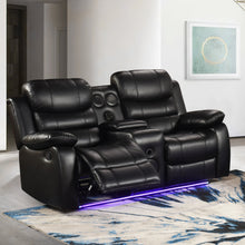 Load image into Gallery viewer, Orlando Black Sofa &amp; Loveseat &amp; Chair