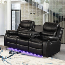 Load image into Gallery viewer, Orlando Black Sofa &amp; Loveseat &amp; Chair