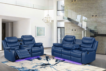 Load image into Gallery viewer, Orlando Blue Sofa &amp; Loveseat
