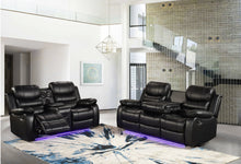 Load image into Gallery viewer, Orlando Black Sofa &amp; Loveseat