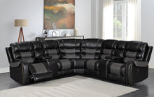 Load image into Gallery viewer, Sarasota Black 4-pc Sectional