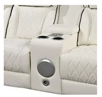 Load image into Gallery viewer, Hialeah White Sofa &amp; Loveseat &amp; Chair