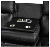 Load image into Gallery viewer, Detroit Black Sofa &amp; Loveseat &amp; Chair