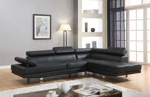 U7100 Black Sofa Set Sectional