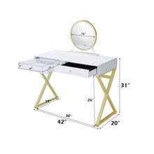 Load image into Gallery viewer, Acme Coleen Vanity Desk W/Mirror &amp; Jewelry Tray