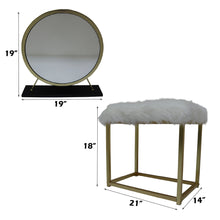 Load image into Gallery viewer, Acme Adao Vanity Mirror &amp; Stool