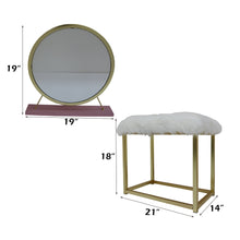 Load image into Gallery viewer, Acme Adao Vanity Mirror &amp; Stool
