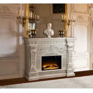 Acme Vanaheim Antique White  Fireplace