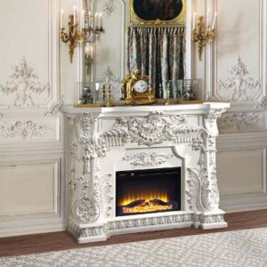 Acme Adara Antique White  Fireplace